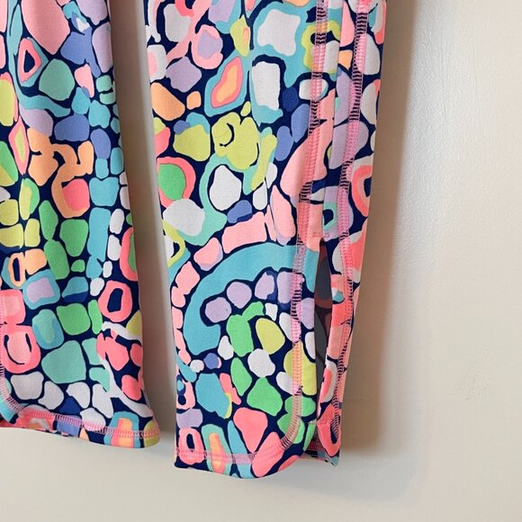 New Lilly Pulitzer Luxletic Leggings Cropped Small Multi Gypsy Jungle - Picture 4 of 8